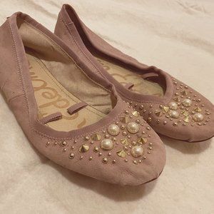 Sam Edelman Pink Studded Ballet Flats